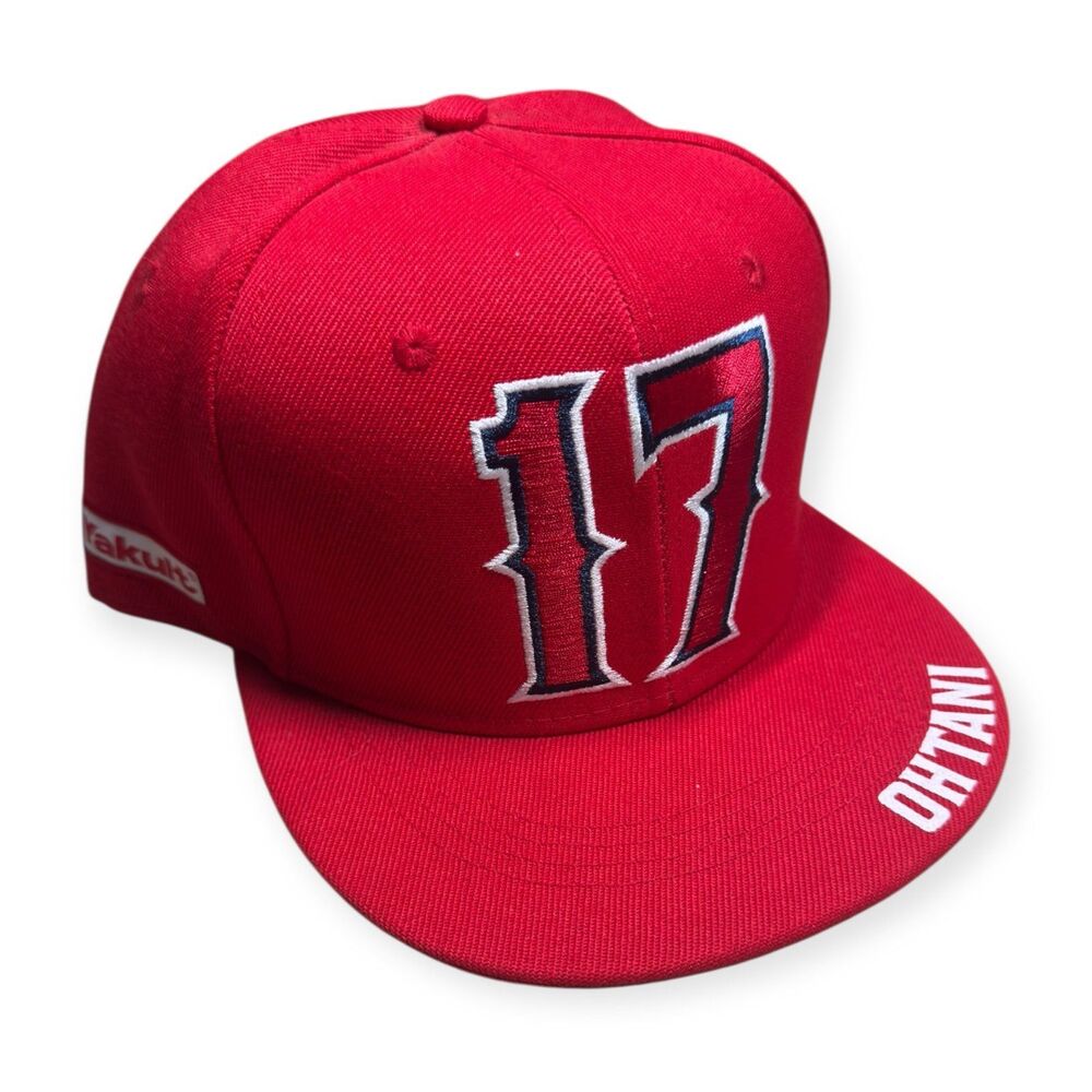 Anaheim Angels #17 Hat Shohei Ohtani Snapback Hat Men's Red Adjustable Cap